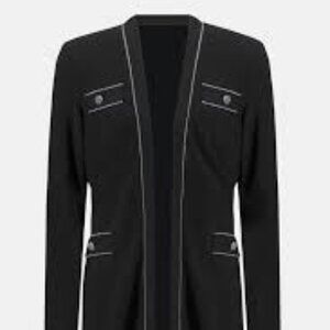 243223 Embody  sophistication in this collarless Cover Up by Joseph Ribkoff